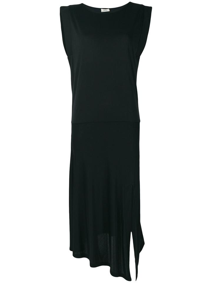 Toteme - Asymmetric Slit Dress - Women - Polyamide/acetate - M, Black, Polyamide/acetate
