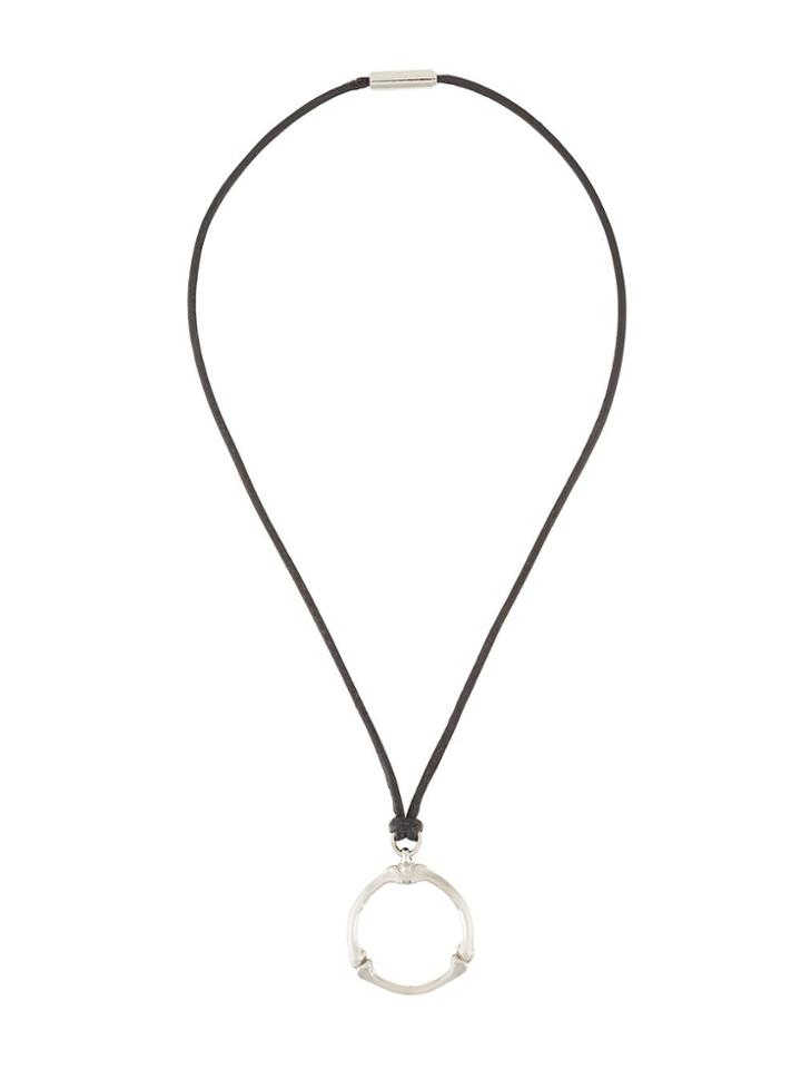 Takahiromiyashita The Soloist Bone-shaped Pendant Necklace - Silver