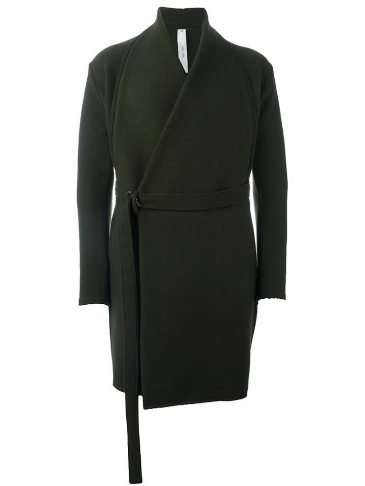 Damir Doma 'chopino' Coat, Men's, Size: Small, Green, Polyamide/virgin Wool