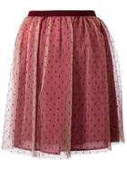 Red Valentino Tulle Mini Skirt, Women's, Size: 42, Cotton/polyamide