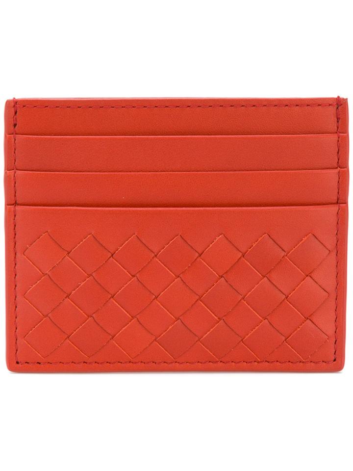 Bottega Veneta Intrecciato Card Holder - Yellow & Orange
