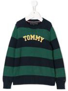 Tommy Hilfiger Junior Striped Sweater - Green