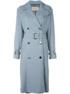 Christian Wijnants 'jan' Trench Coat, Women's, Size: 38, Grey, Spandex/elastane/viscose/virgin Wool
