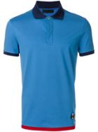Prada Concealed Placket Polo Shirt - Blue