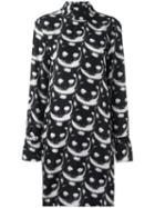 Nina Ricci 'cats' Print Dress, Women's, Size: 38, Grey, Silk