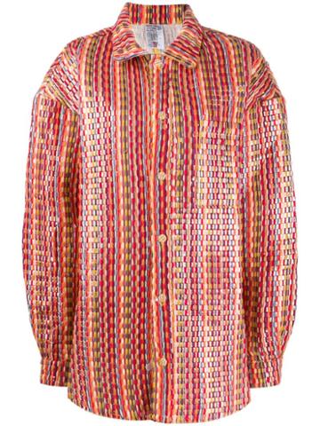 Bethany Williams Woven Oversized Coat - Red