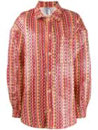 Bethany Williams Woven Oversized Coat - Red