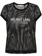 Helmut Lang Logo-print Mesh T-shirt - Black