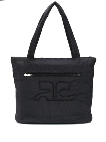 Courrèges Eyewear Quilted Oversized Shopper Bag - Black