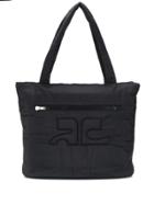 Courrèges Eyewear Quilted Oversized Shopper Bag - Black