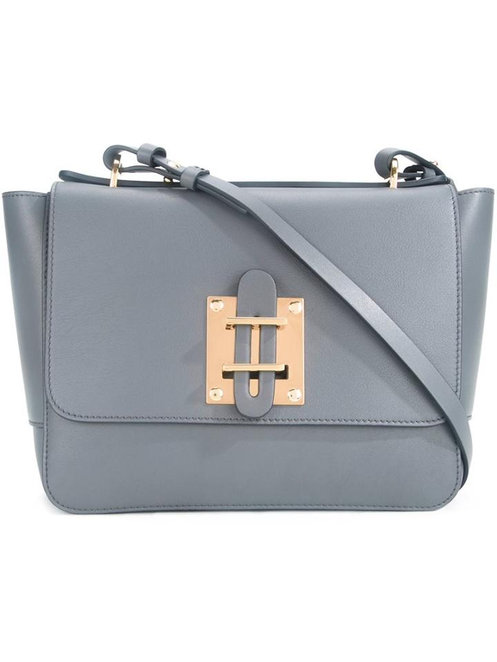 Sophie Hulme 'darwin' Crossbody Satchel, Women's, Grey