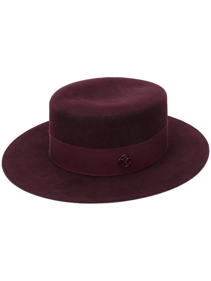 Maison Michel Felt Hat - Pink & Purple