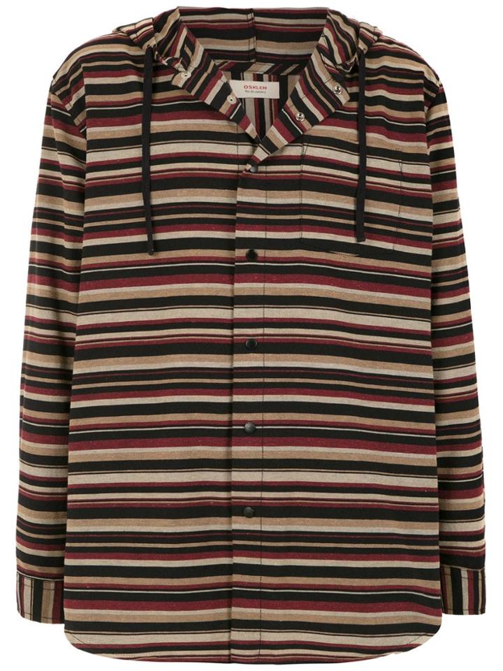 Osklen Striped Hooded Shirt - Multicolour