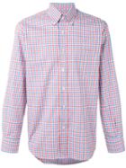 Canali Checked Shirt, Men's, Size: Xxl, Blue, Cotton
