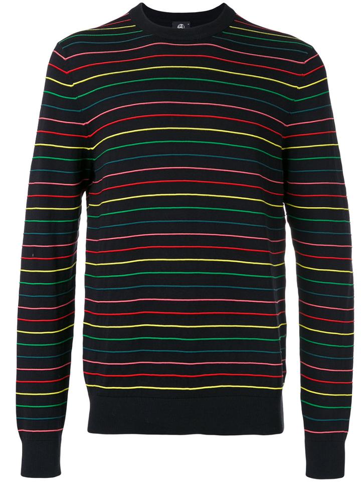 Paul By Paul Smith - Striped Jumper - Men - Cotton/nylon - Xl, Black, Cotton/nylon