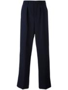 Ami Alexandre Mattiussi Box Pleated Wide Trousers - Blue