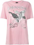 Eagle Print T-shirt - Women - Cotton - S, Pink/purple, Cotton, Marcelo Burlon County Of Milan