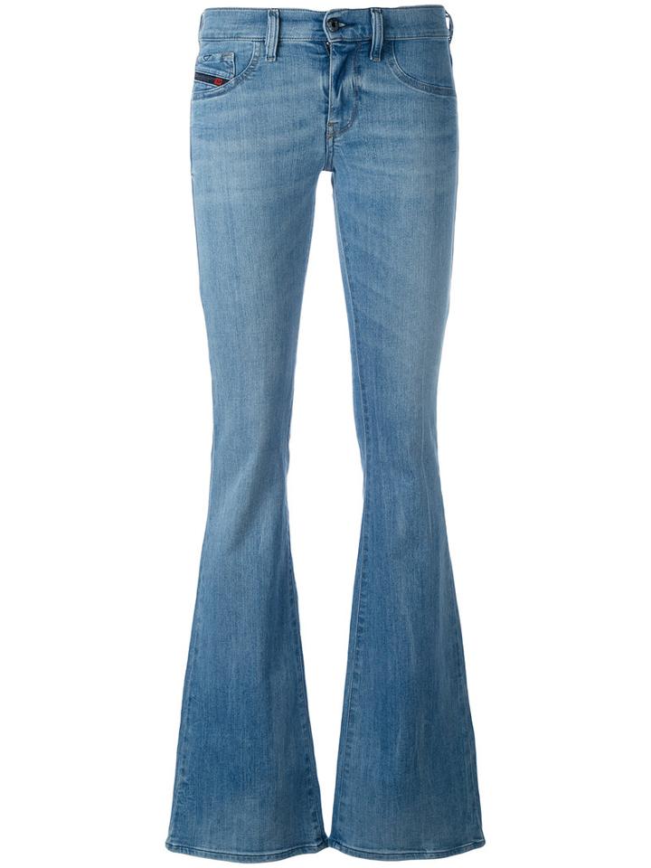 Diesel - Flared Jeans - Women - Cotton/polyester/spandex/elastane - 26, Blue, Cotton/polyester/spandex/elastane