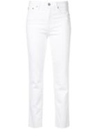 Ag Jeans Isabelle High-rise Straight Crop Jeans - White