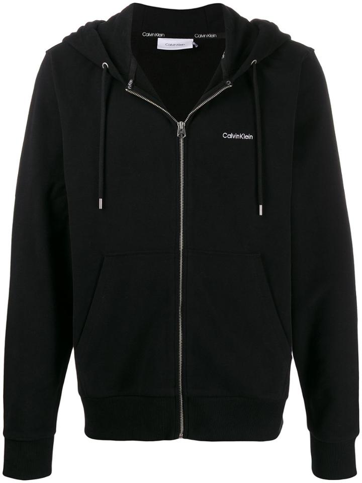 Calvin Klein Zip Front Hoodie - Black