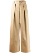 Juun.j Wide Leg Trousers - Neutrals