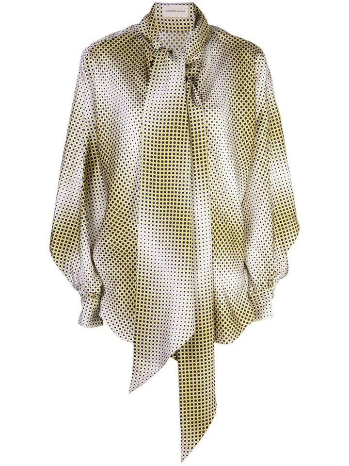 Alexandre Vauthier Pussy Bow Blouse - Yellow