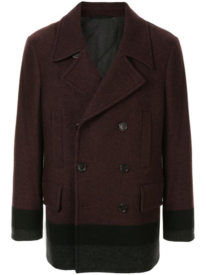 Cerruti 1881 Colour-block Short Peacoat - Red