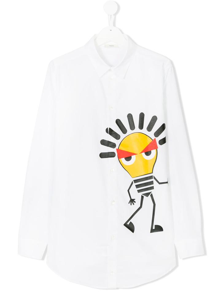 Fendi Kids Bulb Print Shirt - White