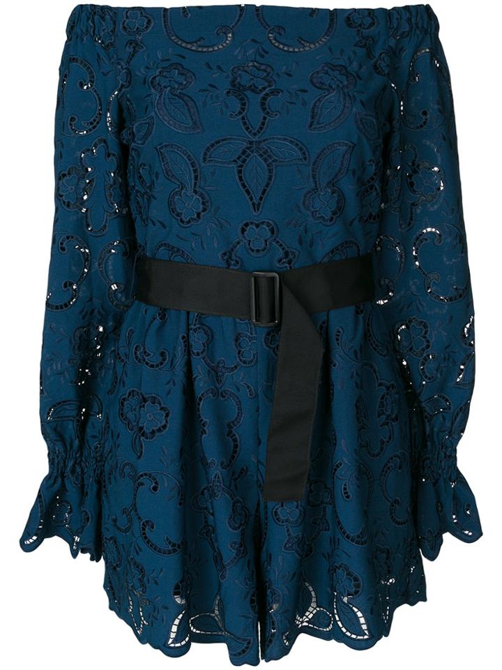 Perseverance London Lace Playsuit - Blue
