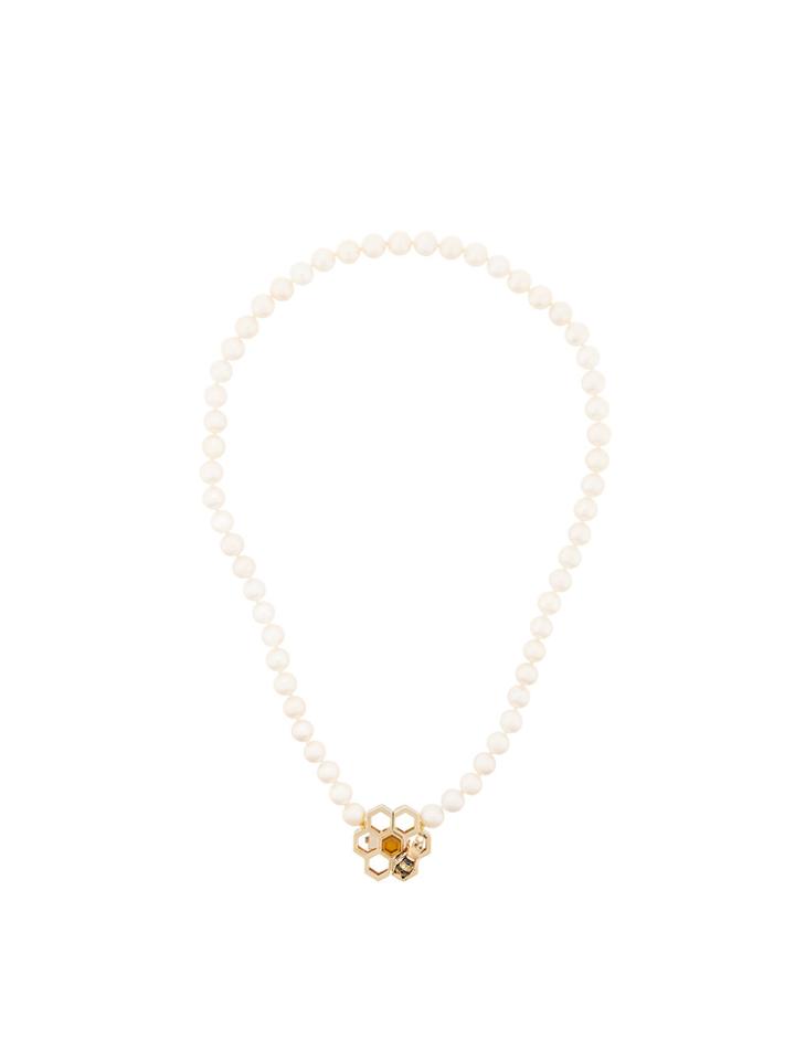 Delfina Delettrez 9kt Yellow Gold To Bee Or Not To Be Pearl Necklace -