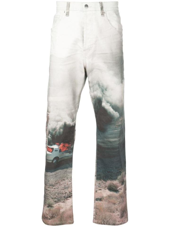 Lost Daze Crash Loose Denim Jeans - White