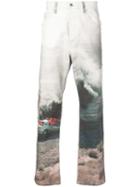 Lost Daze Crash Loose Denim Jeans - White