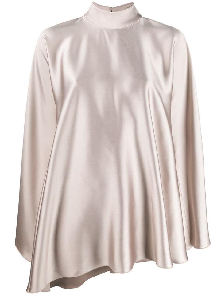 Styland High-neck Draped Dress - Neutrals