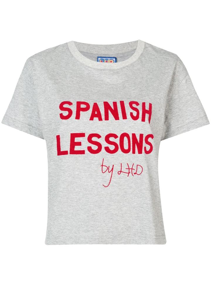 Lhd Slogan Print T-shirt - Grey