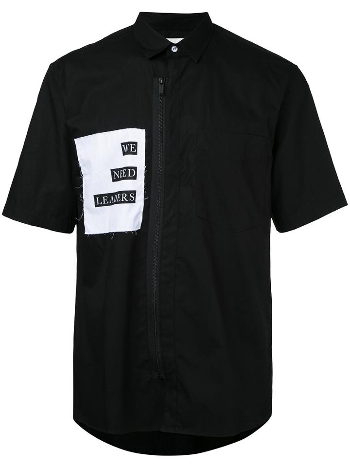 Public School - Front Zipper Shirt - Men - Cotton - S, Black, Cotton