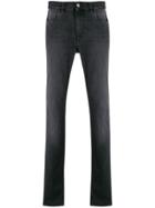 Z Zegna High-rise Slim Fit Jeans - Black
