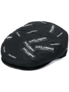 Dolce & Gabbana Logo Patch Flat Cap - Black