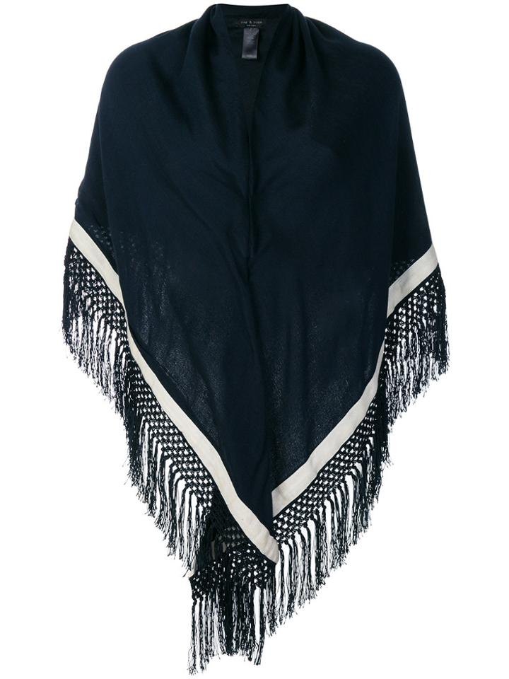 Rag & Bone Woven Hem Scarf - Blue