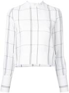 Studio Nicholson Checked Long Sleeve Top - White