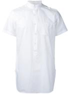 Wooster + Lardini - Short Sleeve Military Shirt - Men - Cotton - M, White, Cotton