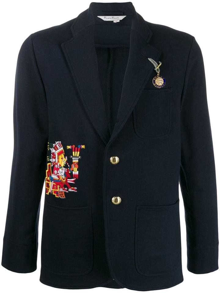 Rowing Blazers Aztec Embroidered Blazer - Blue