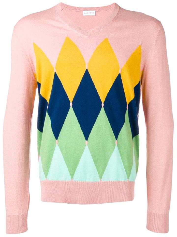 Ballantyne Argyle-knit Jumper - Pink