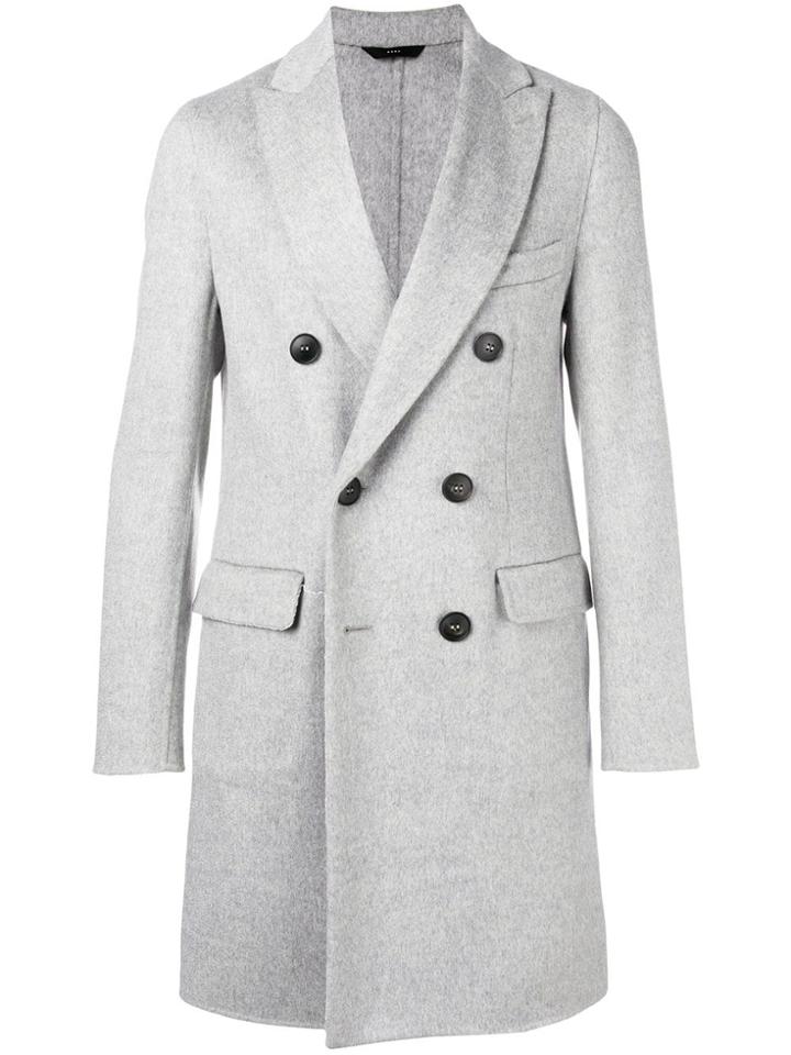 Hevo Double-breasted Coat - Grey
