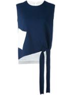 Erika Cavallini Tie Knot Vest, Women's, Size: Medium, White, Cotton