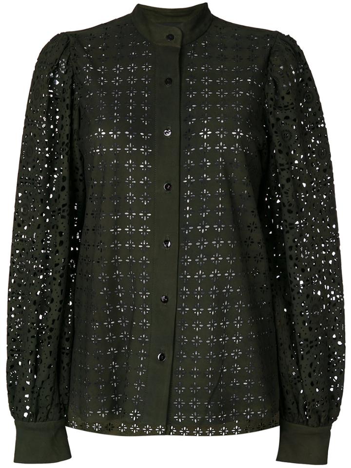 Michel Klein Cut Out Detail Shirt - Green
