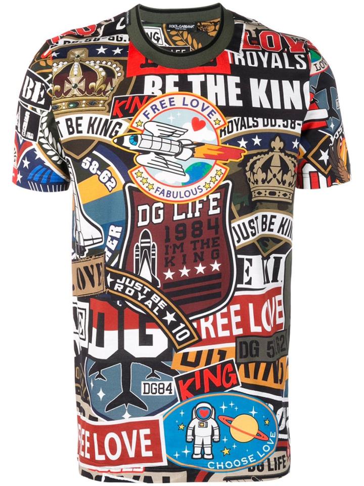 Dolce & Gabbana Military Print T-shirt - Green