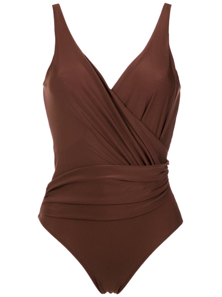 Lygia & Nanny Draped Swimsuit - Brown