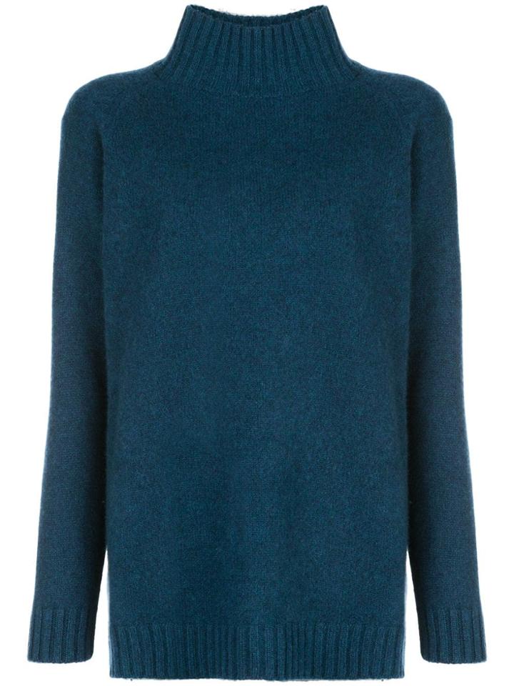 The Elder Statesman Mock-neck Cashmere Jumper - Blue