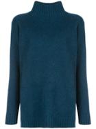 The Elder Statesman Mock-neck Cashmere Jumper - Blue