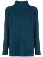 The Elder Statesman Mock-neck Cashmere Jumper - Blue